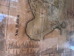 Framed Mid-19th Century Wall Map of Long Island, the Hamptons
