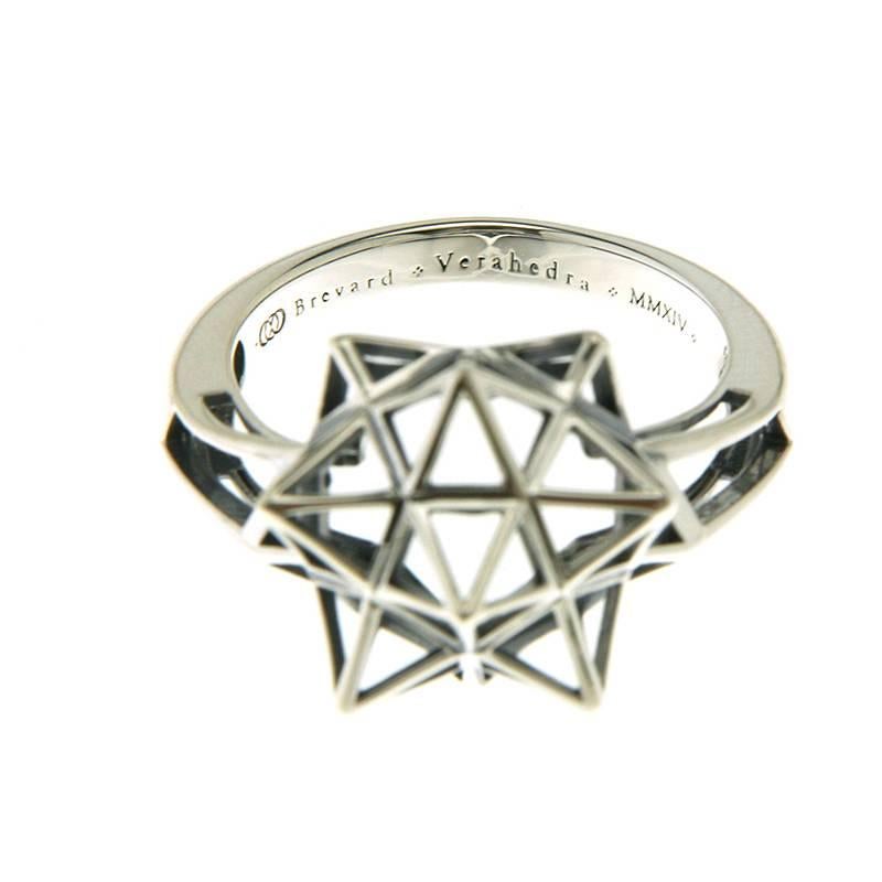 Women's or Men's Framed Mini Silver Ring