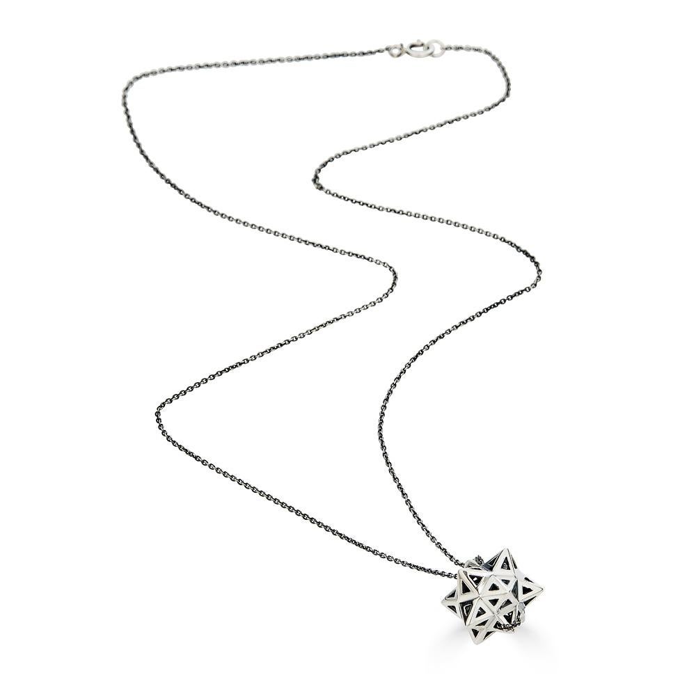 Women's Framed Mini Tetra Silver Necklace