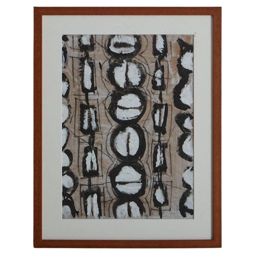 Framed Mixed Media Abstract on Paper #22 by Giancarlo Mustich