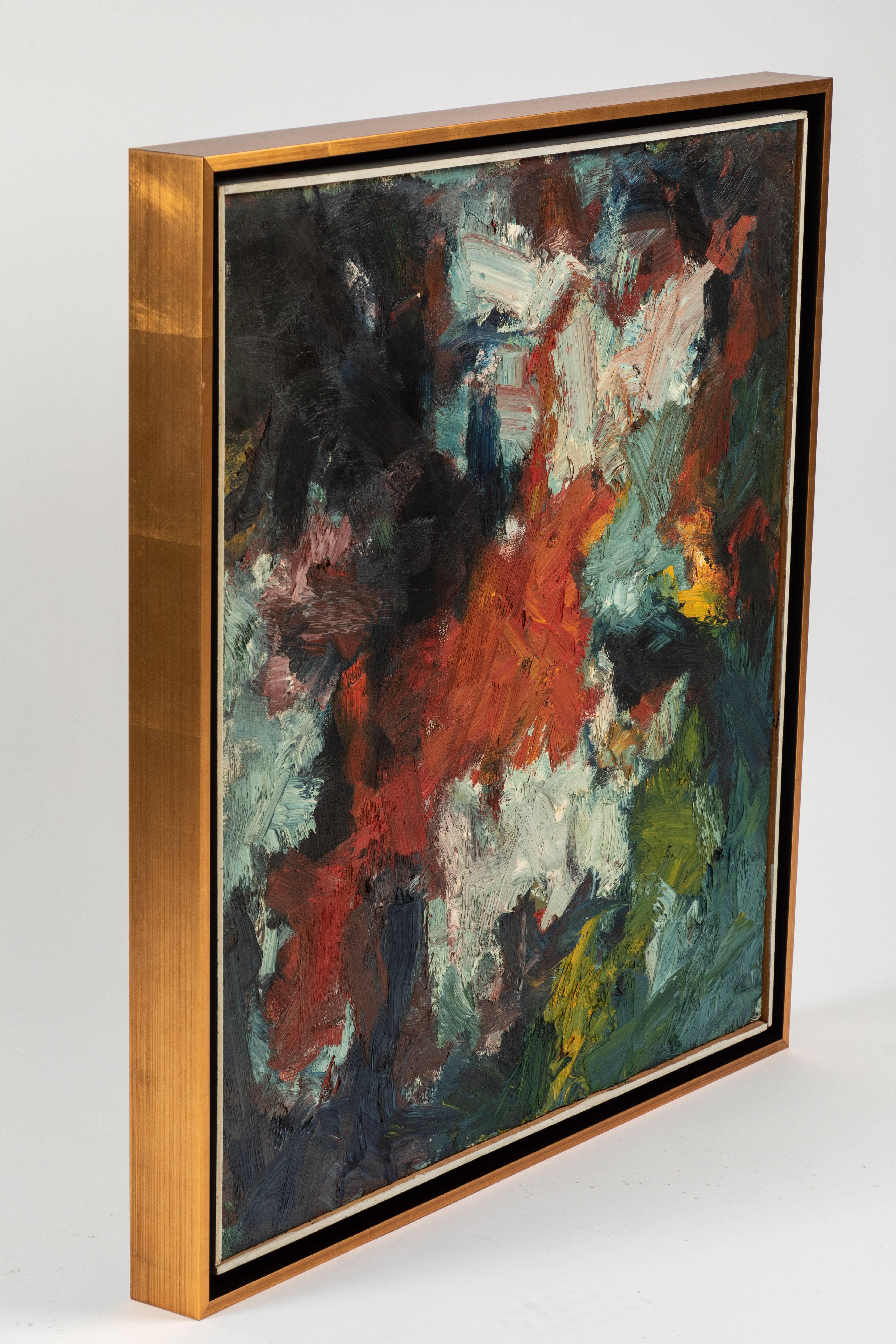 Framed Modern Abstract Oil Painting by Stevan Kissel 2