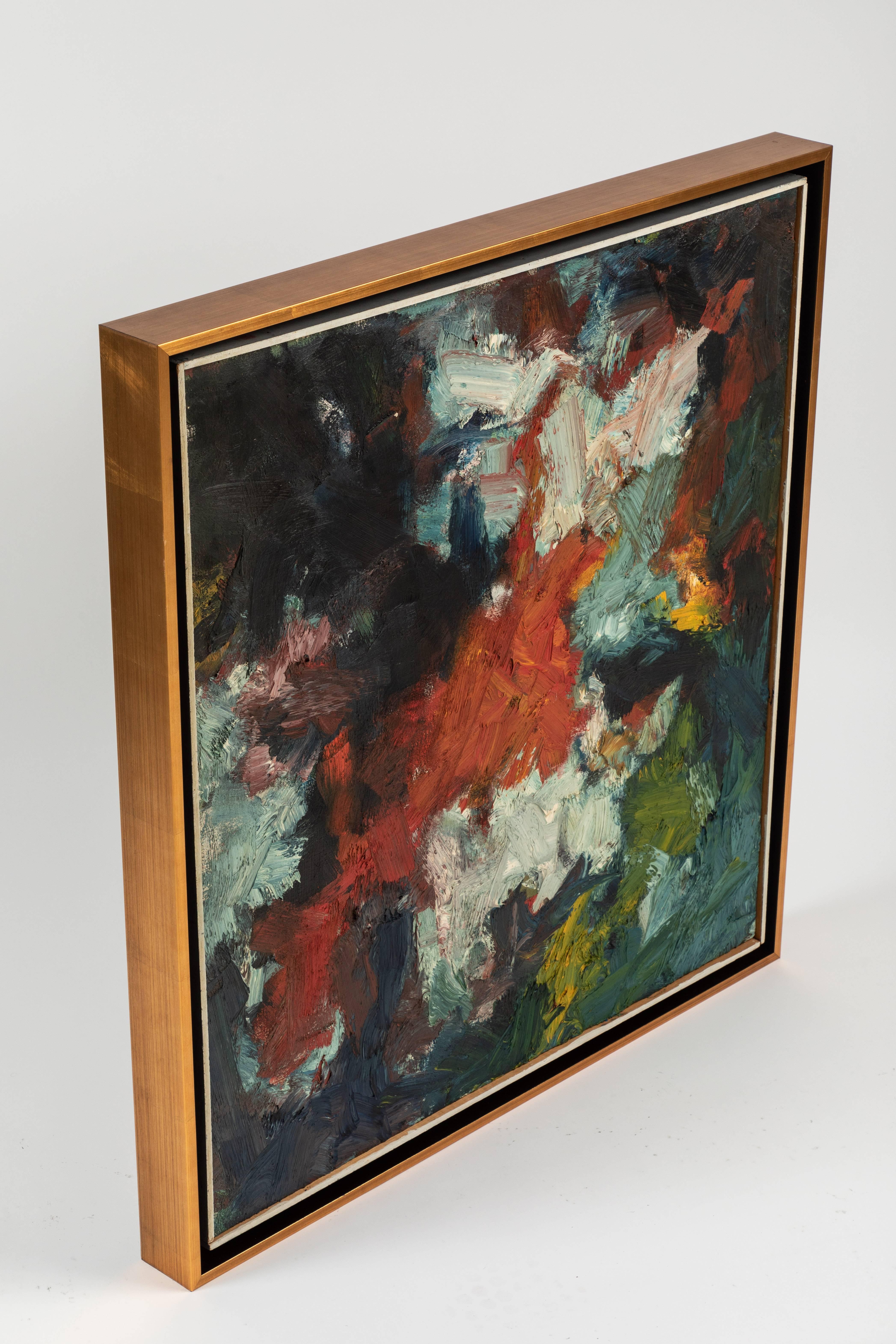 Framed Modern Abstract Oil Painting by Stevan Kissel 1