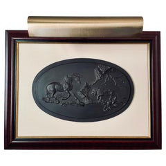 Cuadro moderno de Wedgwood de gres basáltico según Stubbs, Caballo asustado