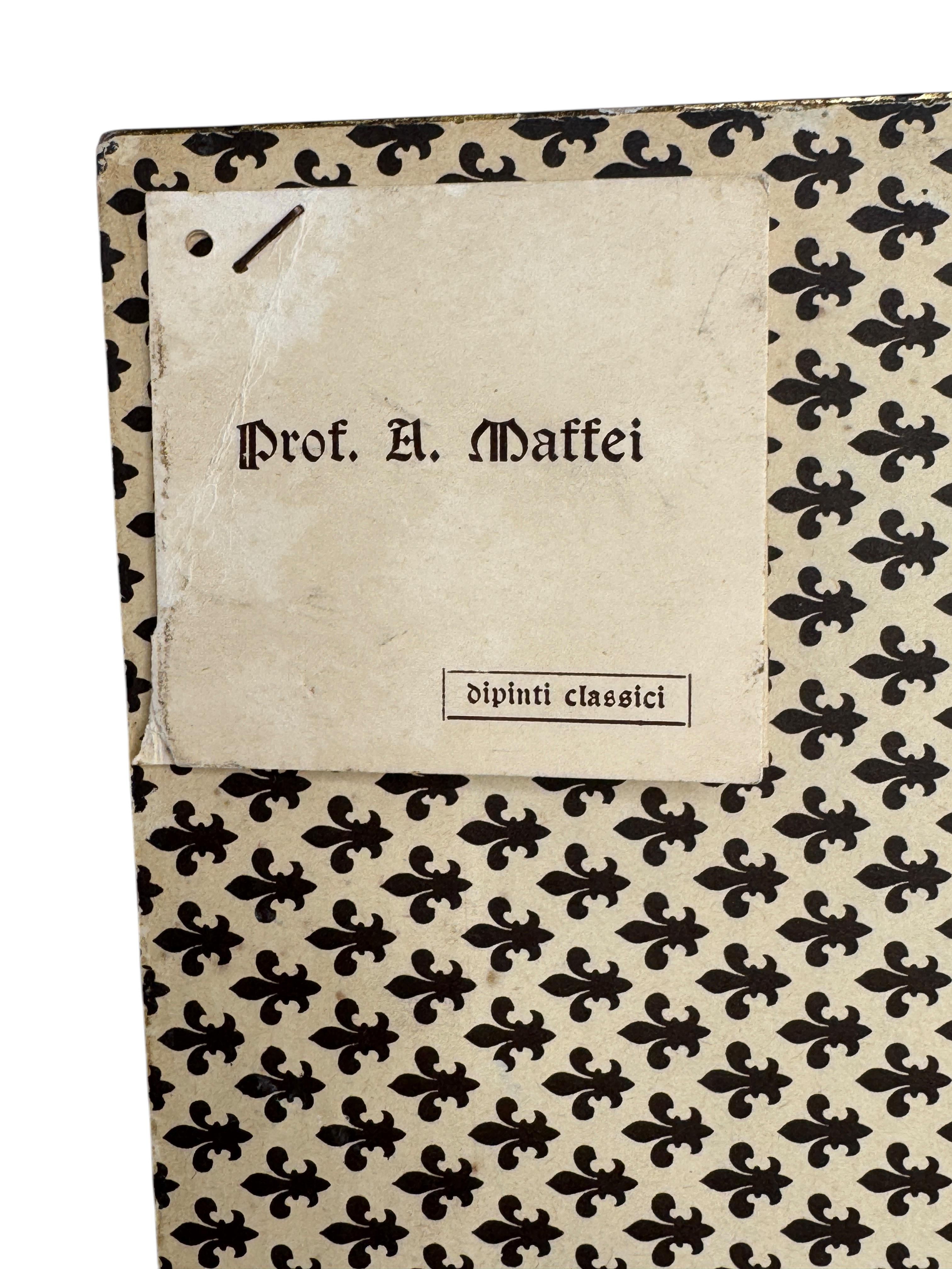 Gerahmte Mozart Miniature Portrait Gemälde Prof. A Mattei, Hand gemalt Vintage im Angebot 1