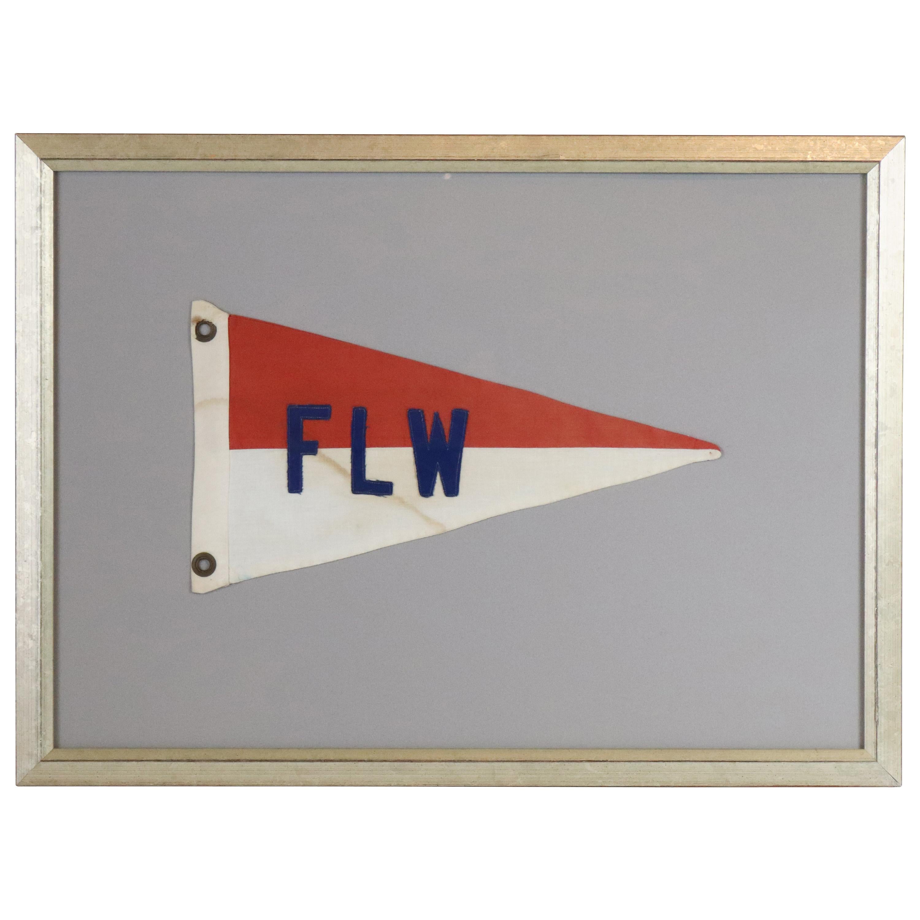 Framed Nautical Burgee "FLW"