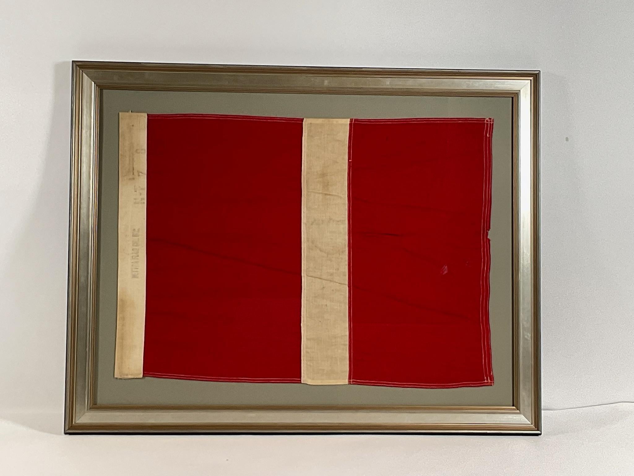 North American Framed Nautical Flag by Dettra For Sale