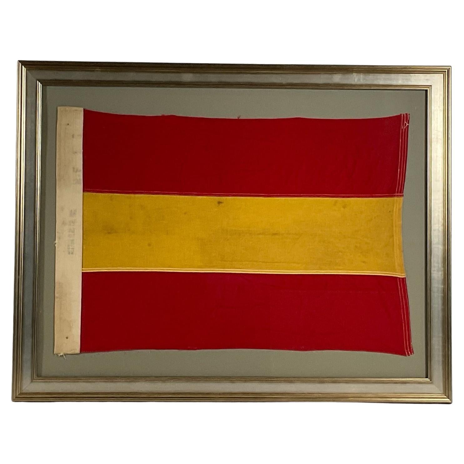 Framed Nautical Flag by Dettra For Sale