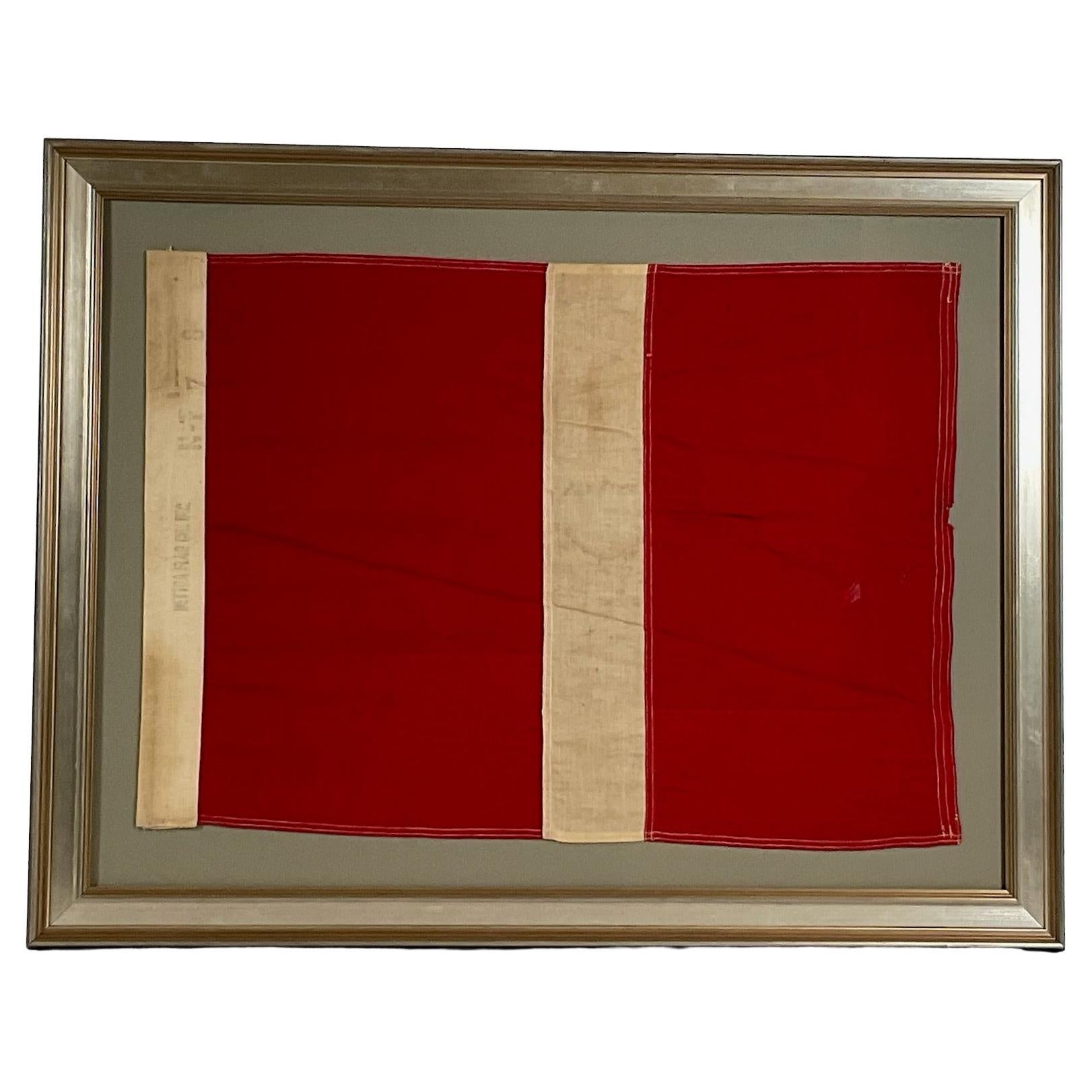 Framed Nautical Flag by Dettra For Sale