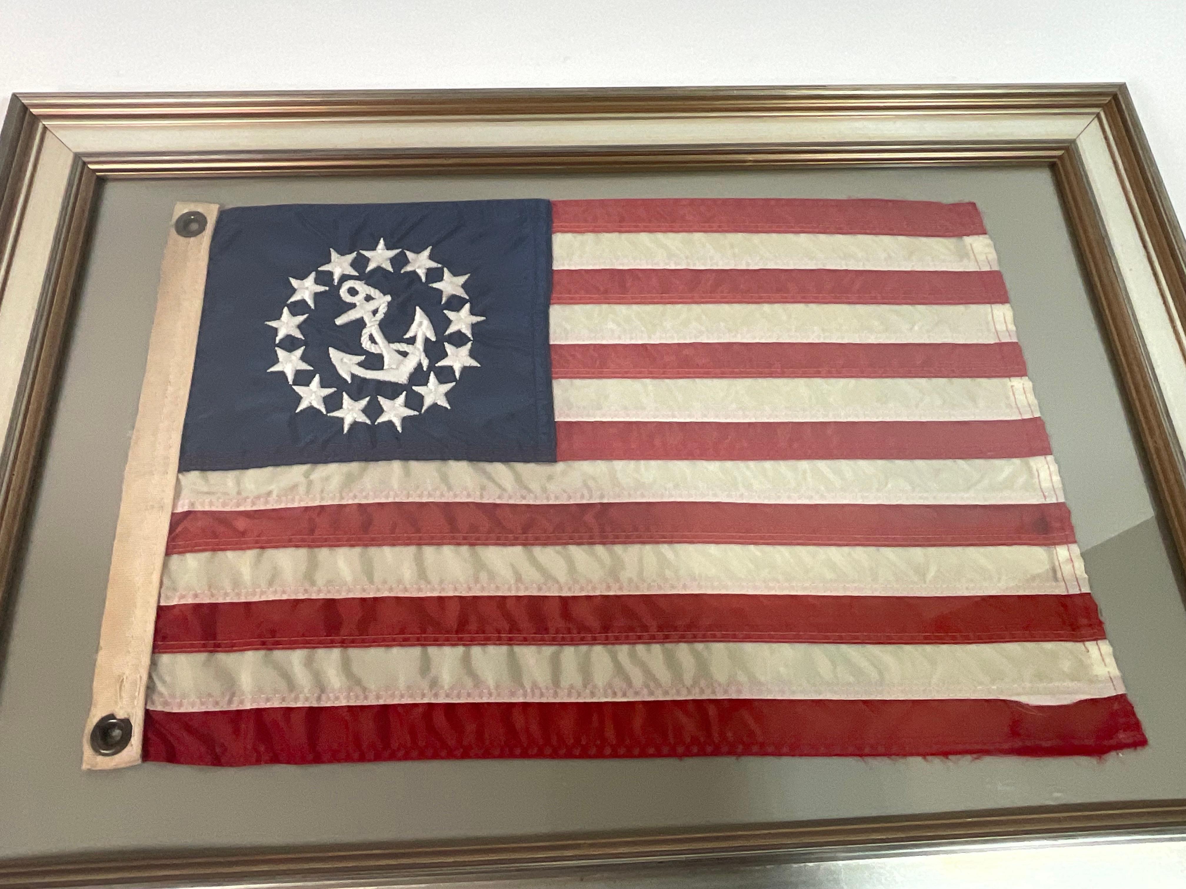 Framed Nautical Flag of a Yacht Ensign im Angebot 1