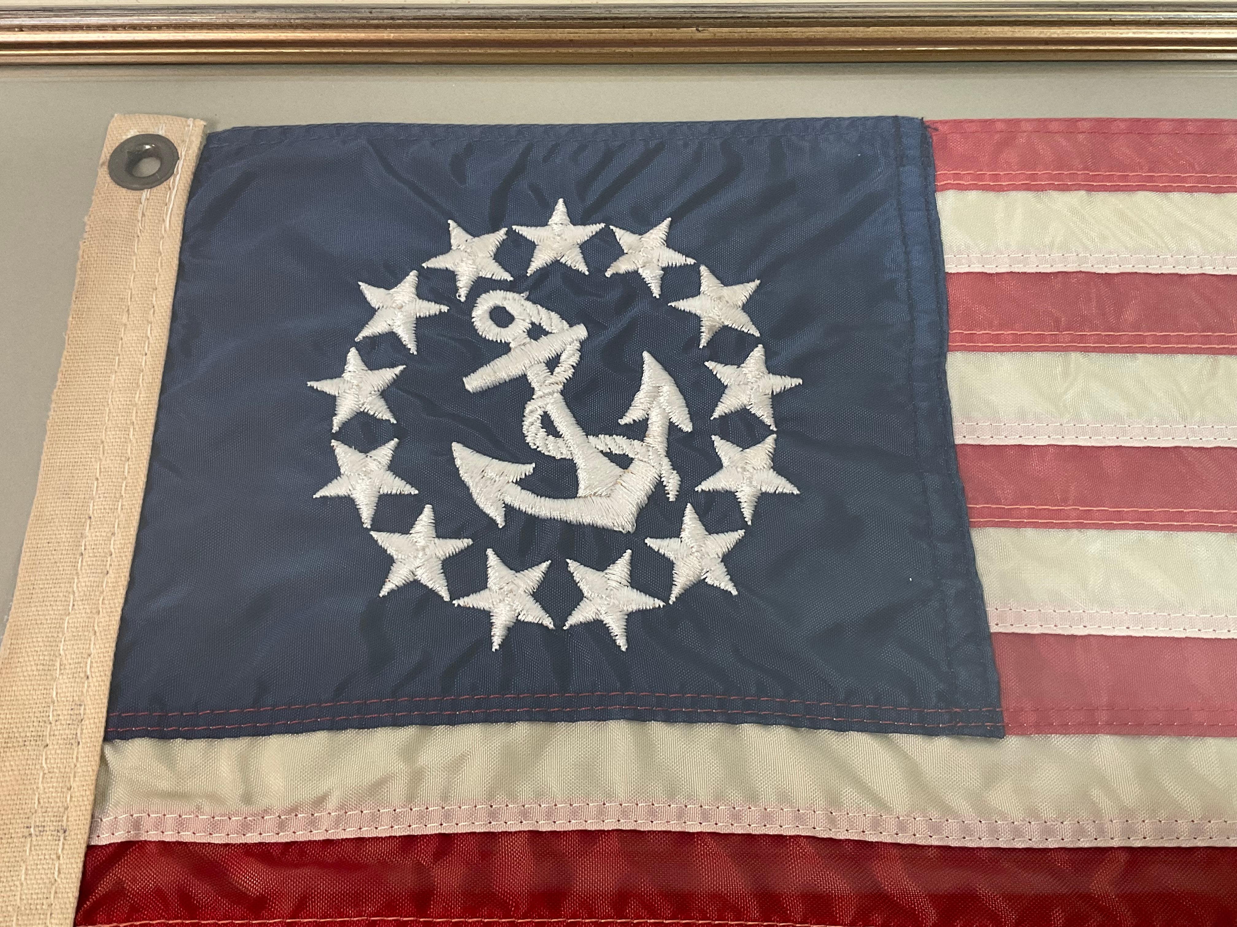 Framed Nautical Flag of a Yacht Ensign im Angebot 2