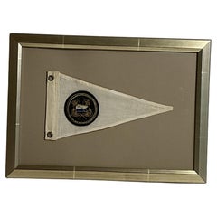 Retro Framed Nautical Flag with Yacht Club Badge