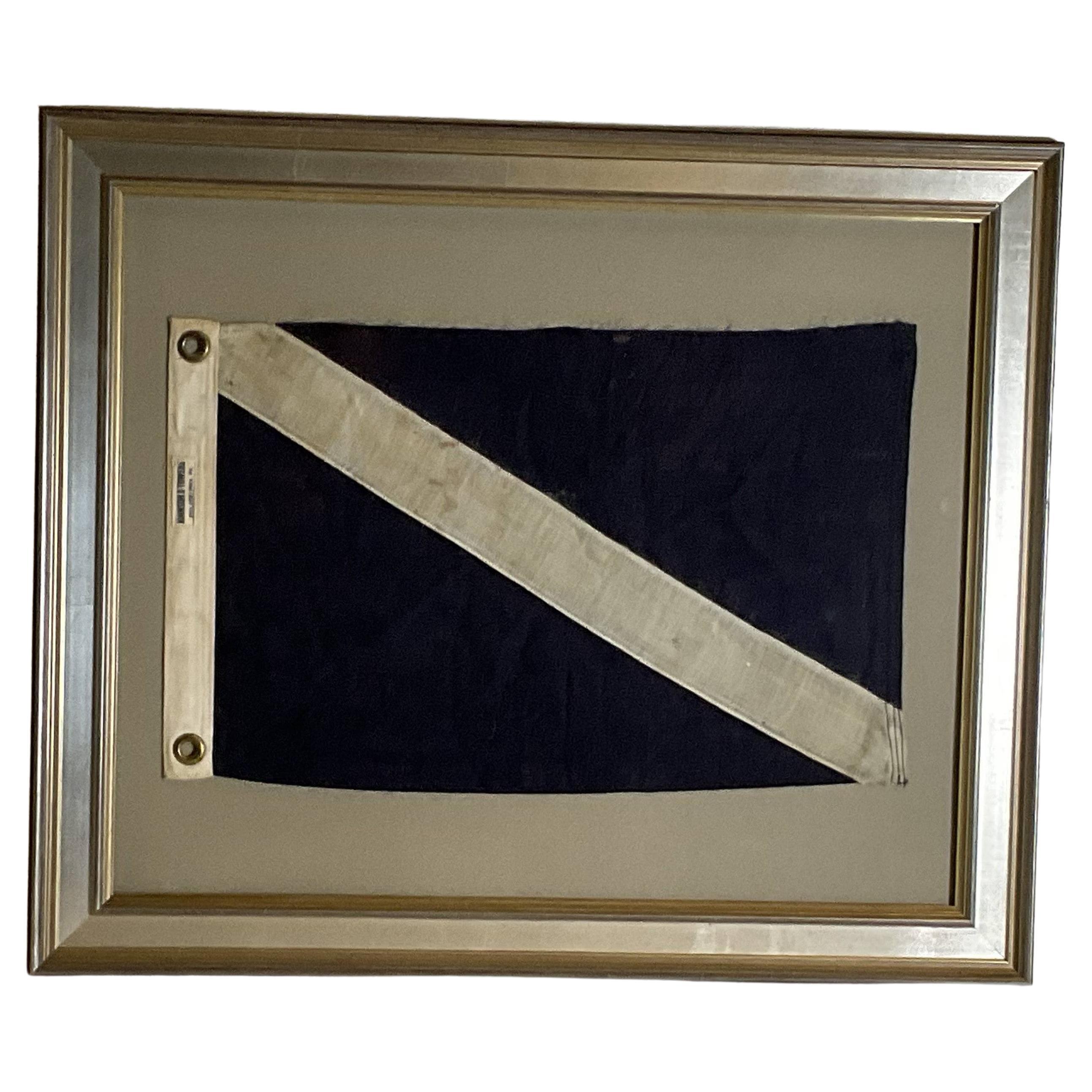 Framed Nautical Signal Flag For Sale