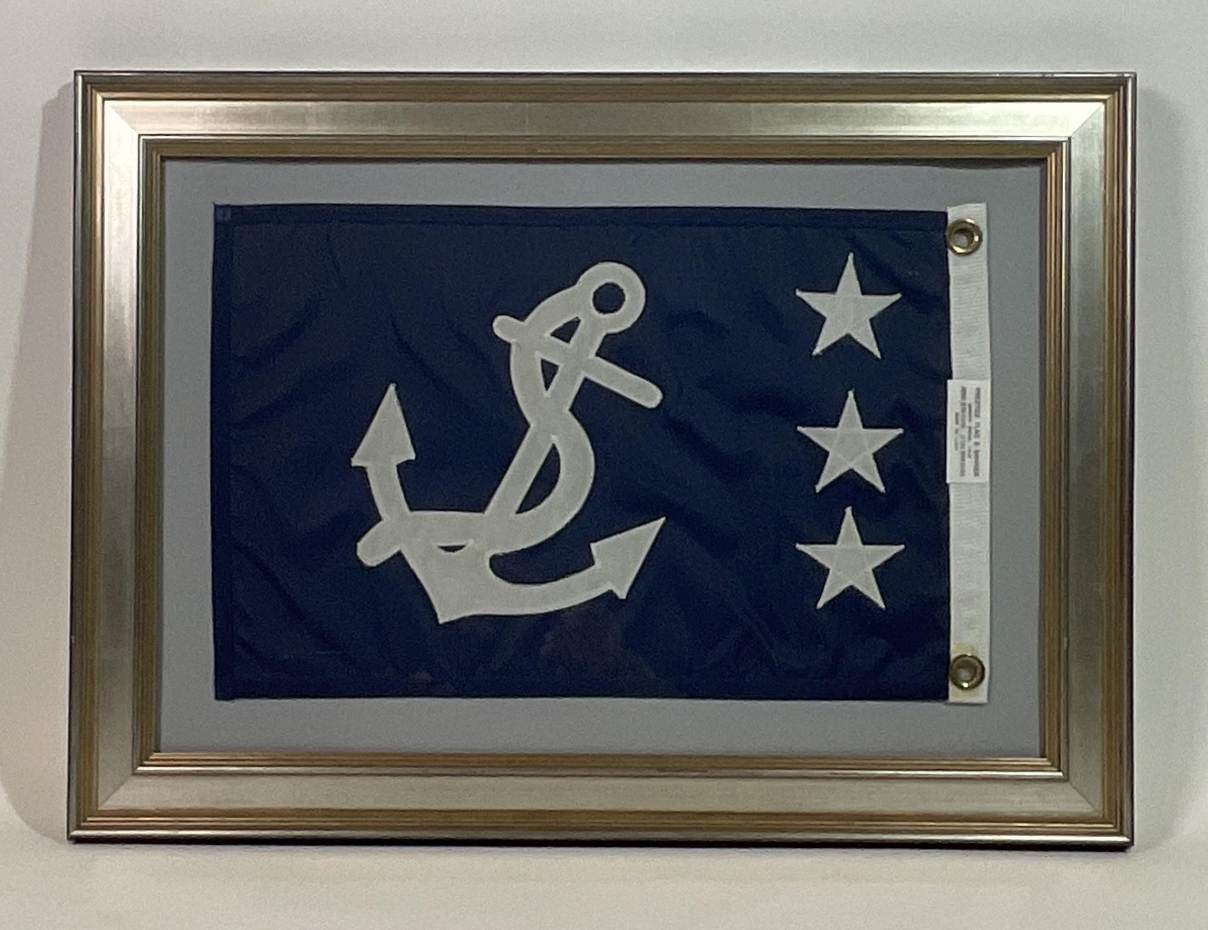 North American Framed Nautical Yachting Flag For Sale