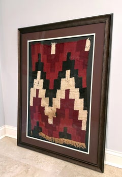 Framed Nazca Textile Panel with Step Design