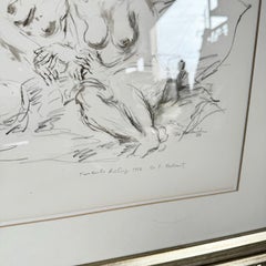 Framed Nude Art "two Girls Reclining" by Ira Moskowitz