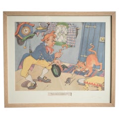 Vintage Framed Nursery Rhyme "Crooked Man"