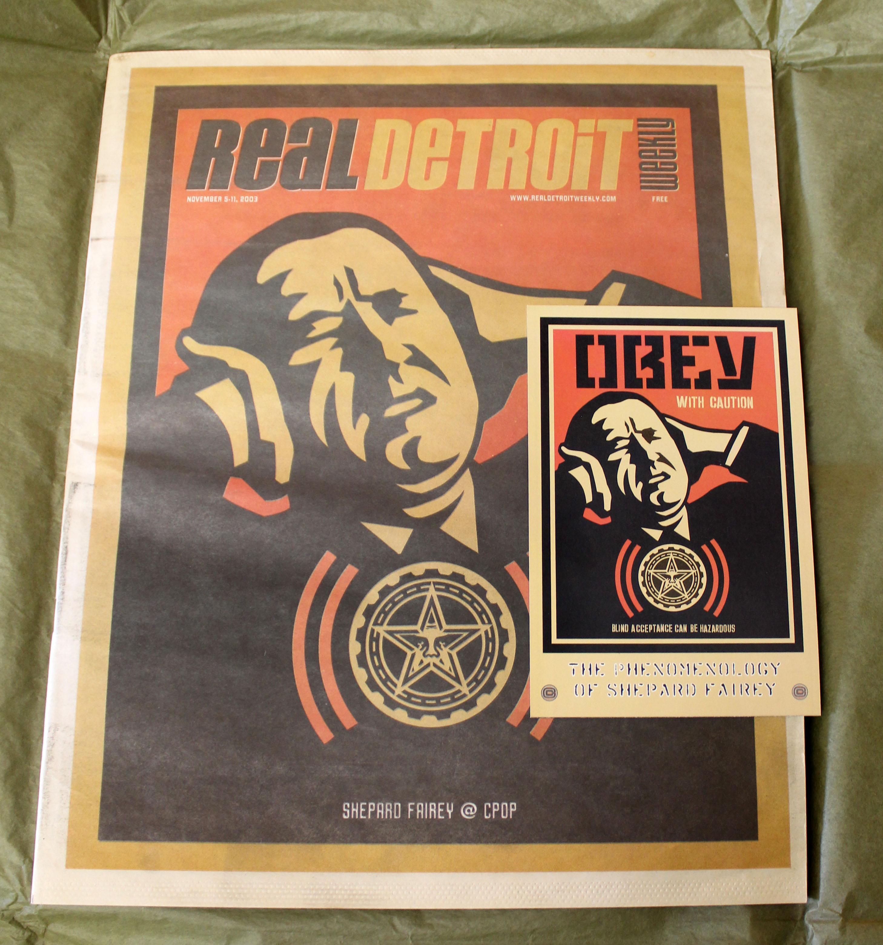Framed Obey with Caution by Shepard Fairy Obey Giant Screenprint 73/250 4