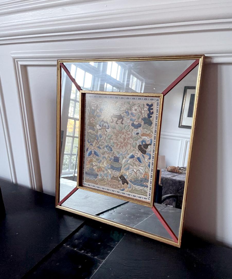 Framed Chinese Antique Embroidery Panel 6