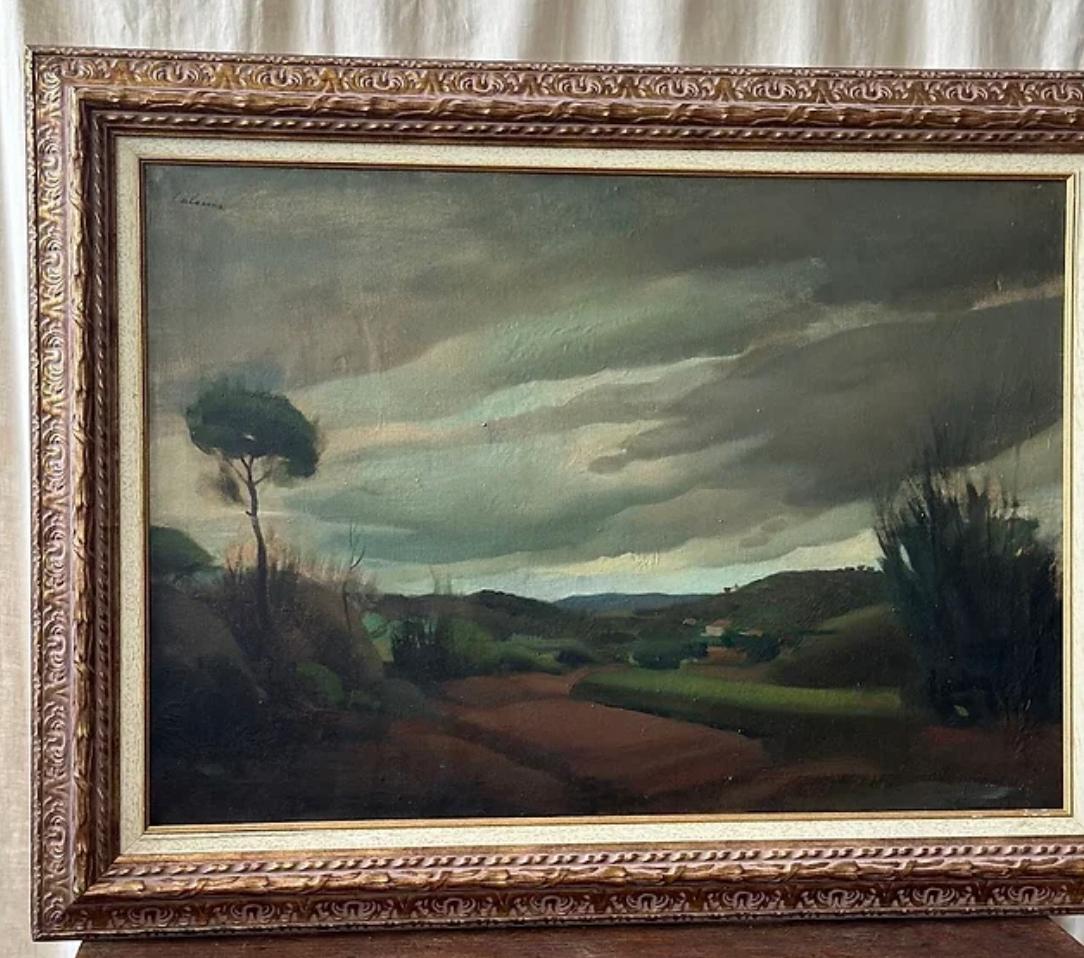 Gerahmtes Öl, Landschaft von Ramón Calsina Baró (Barcelona, 1901 - 1992) (20. Jahrhundert)