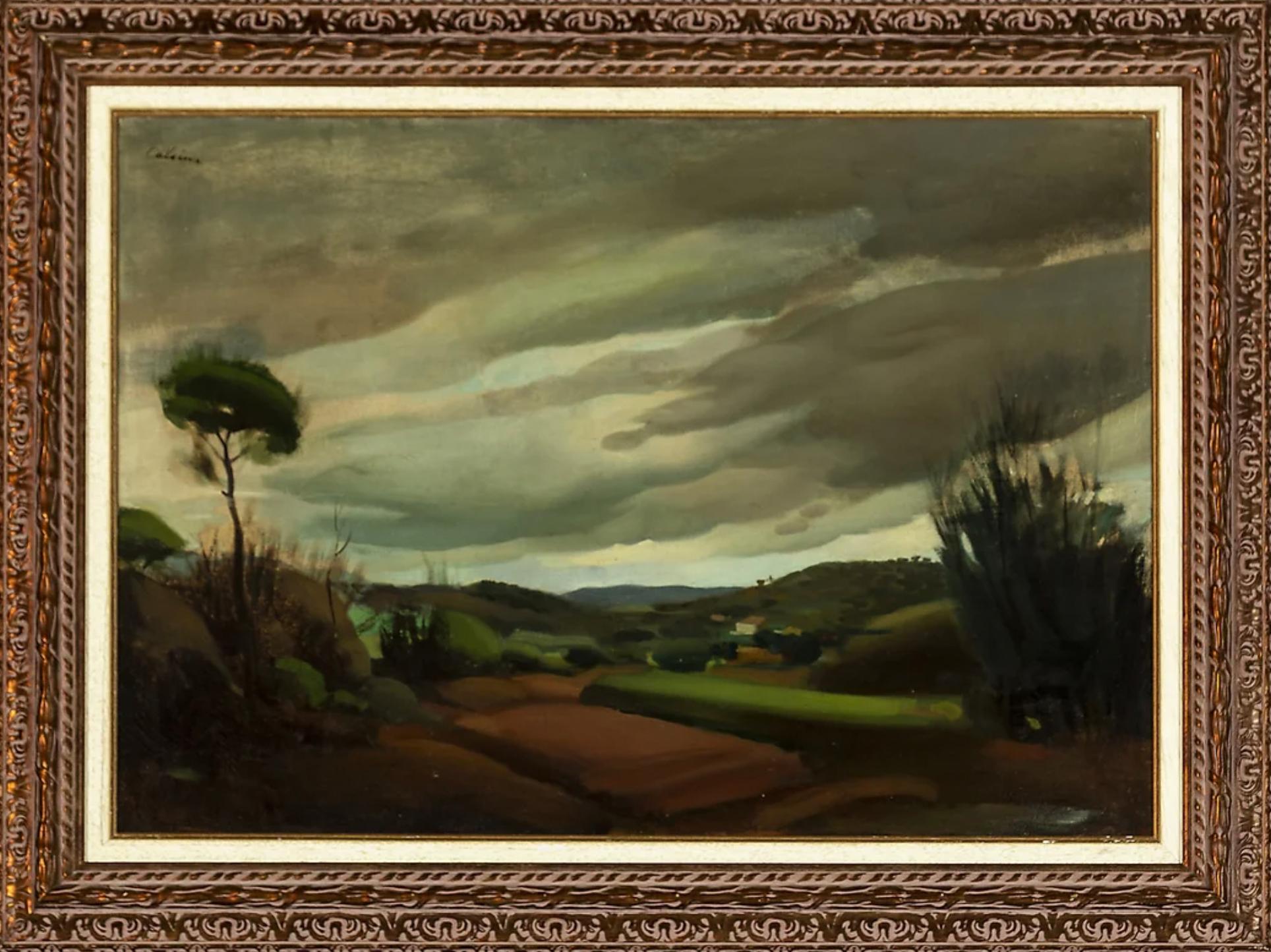 Gerahmtes Öl, Landschaft von Ramón Calsina Baró (Barcelona, 1901 - 1992) 1
