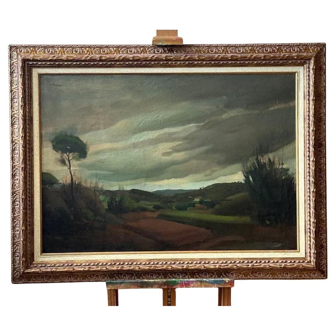 Gerahmtes Öl, Landschaft von Ramón Calsina Baró (Barcelona, 1901 - 1992)