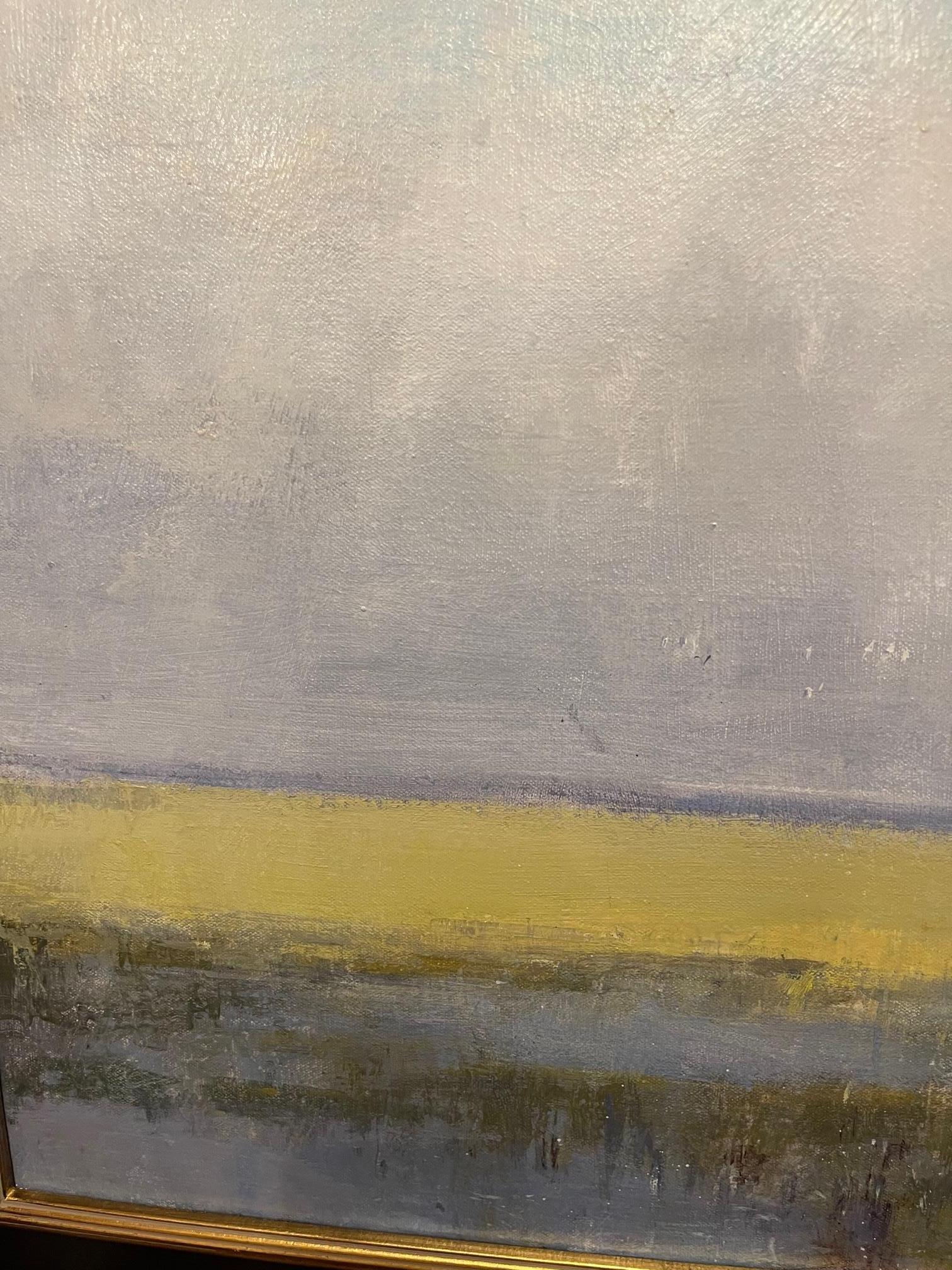Peinture à l'huile sur panneau encadrée « Deep Breaths, Long Views », scène de marais de Marc Hanson en vente 3