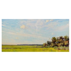 Framed Oil on Board "Morning across the Marsh" by Marc Hanson