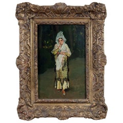 Framed Oil on Board of a Spanish Woman