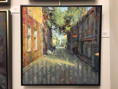 Framed Oil on Canvas "Argon" Savannah, Ga Streets Scene, Jeff Markowsky