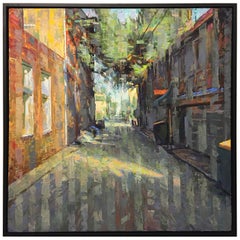 Framed Oil on Canvas "Argon" Savannah, Ga Streets Scene, Jeff Markowsky