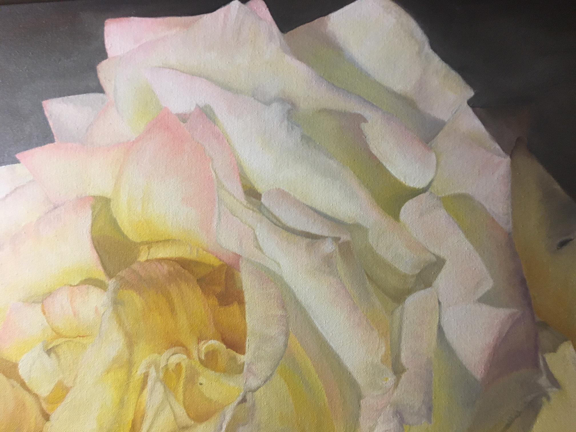 Américain Huile sur toile Blush Rose 