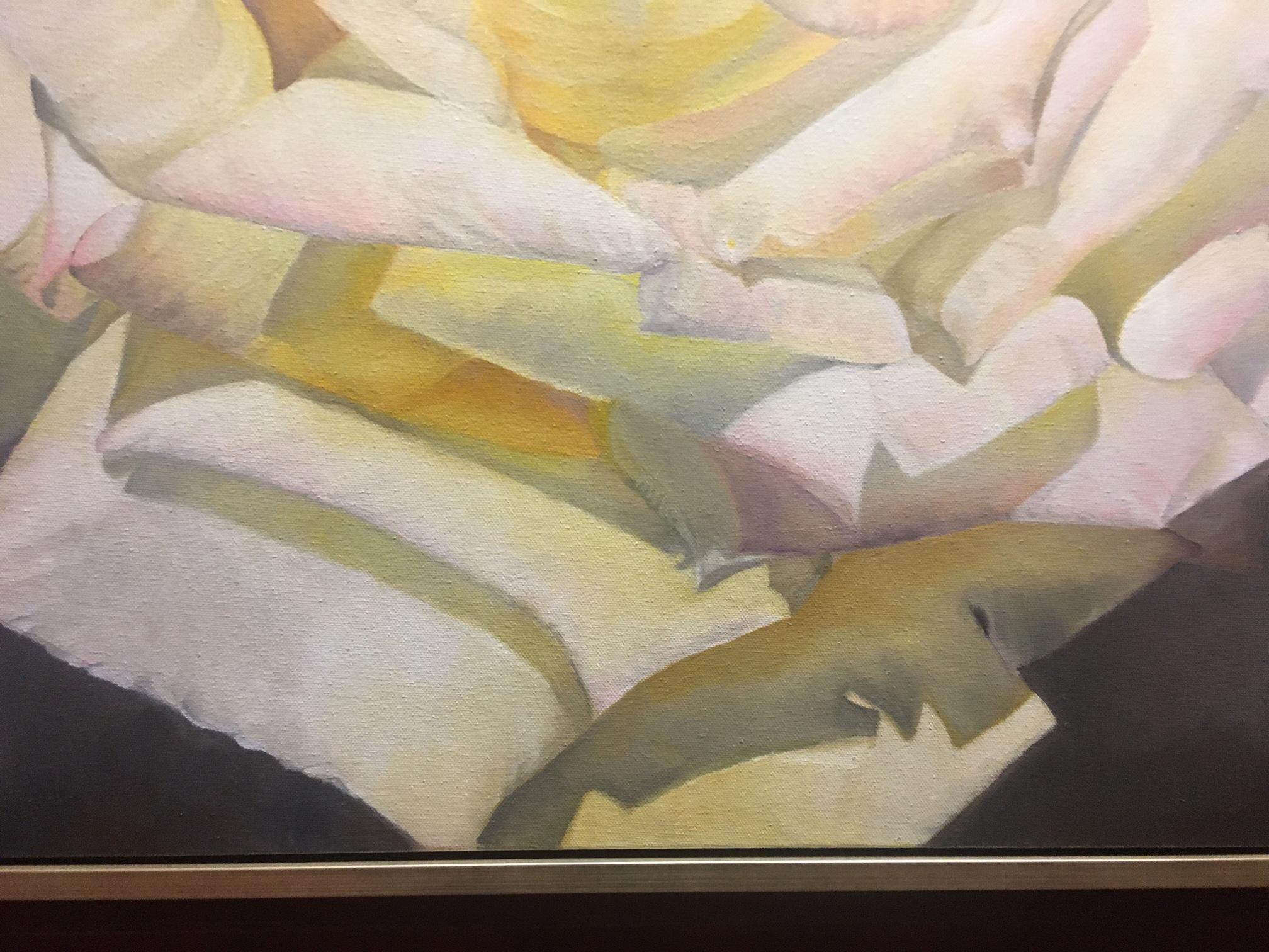 Huile sur toile Blush Rose 