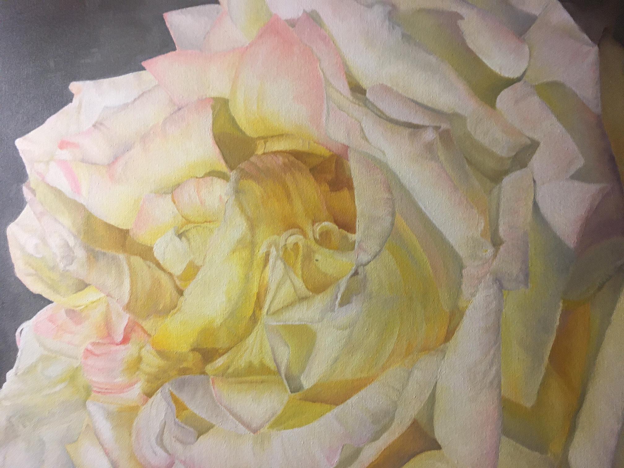 Métal Huile sur toile Blush Rose 