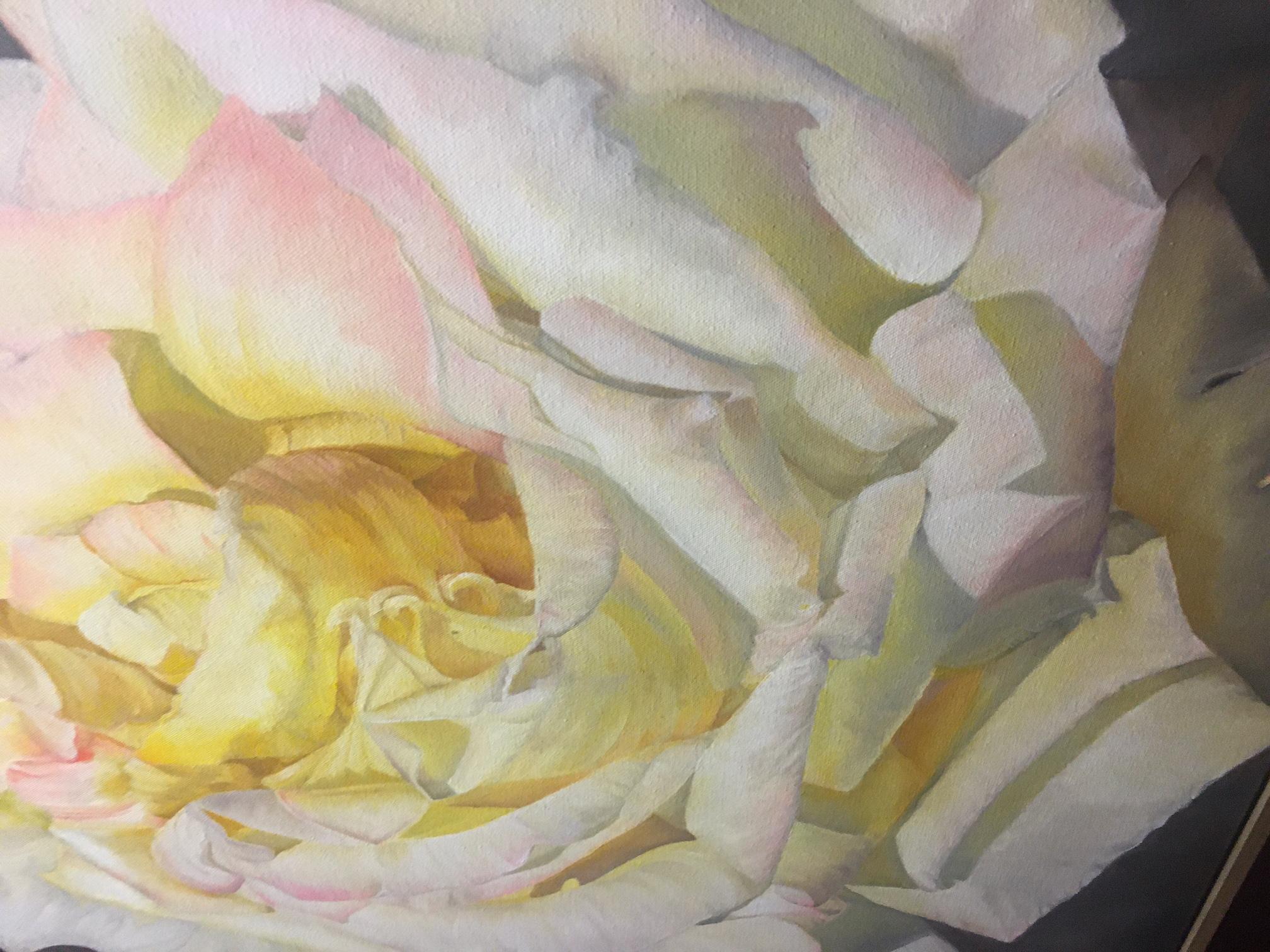 Huile sur toile Blush Rose 