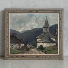 Gerahmtes Öl auf Leinwand des belgischen Landschaftsmalers Joseph Lemaire (1891-1972)