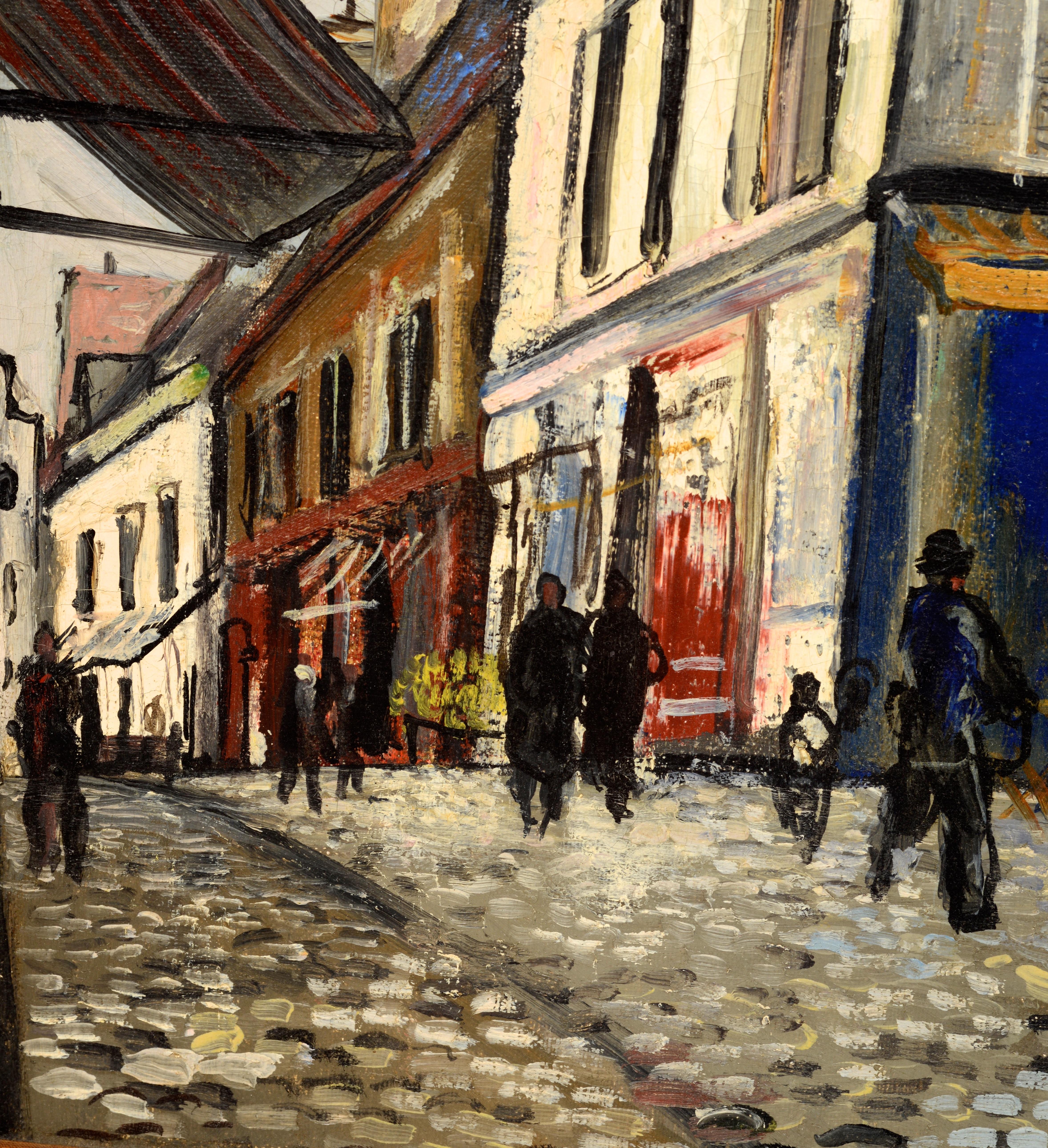 Framed Oil on Canvas by Bernard Lamotte, of the Rue Saint-Éleuthère in Montmarte For Sale 2