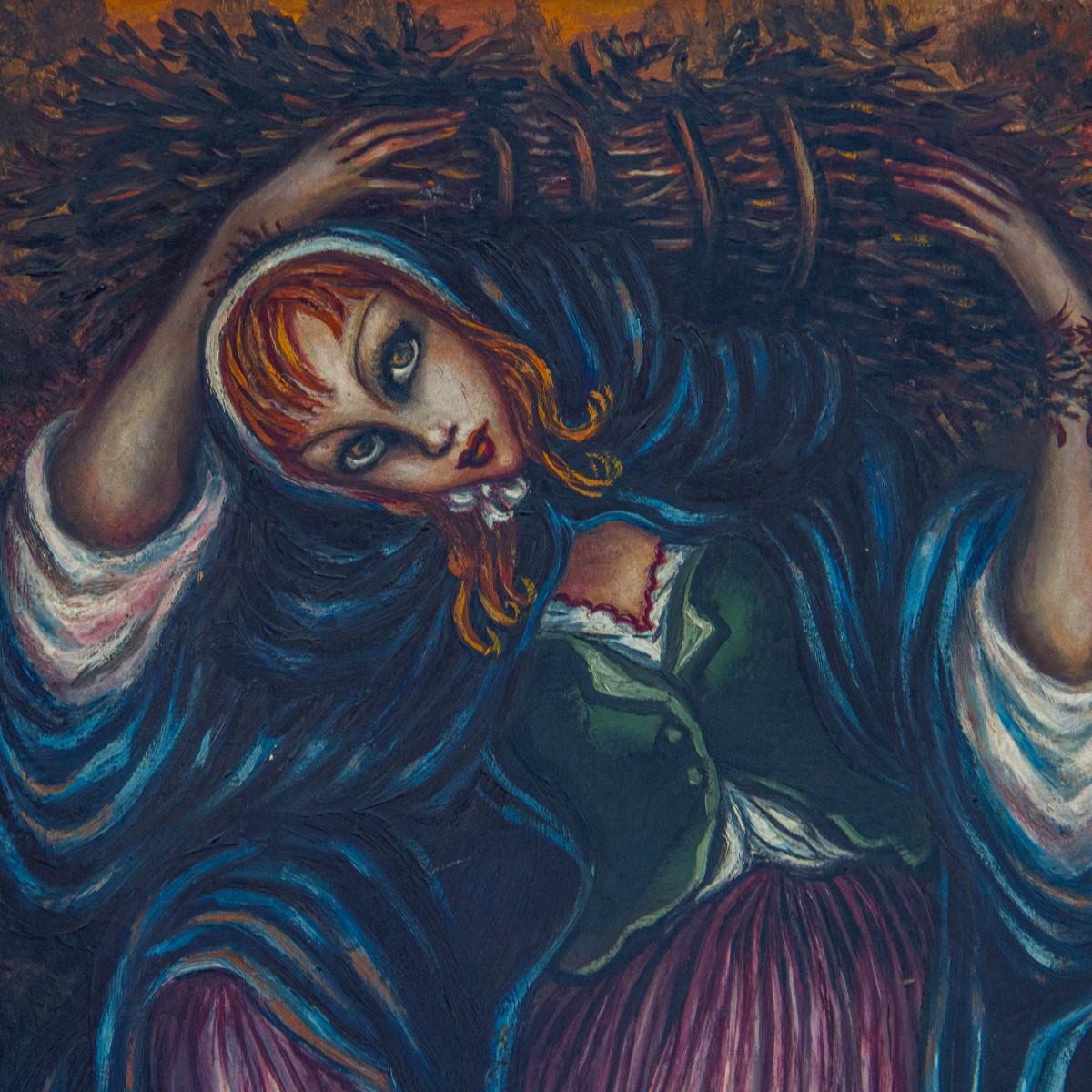 Mid-20th Century Framed Oil on Canvas by Hélène Perdriat, circa 1965