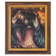 Olio su tela incorniciato di Hélène Perdriat, 1965 circa