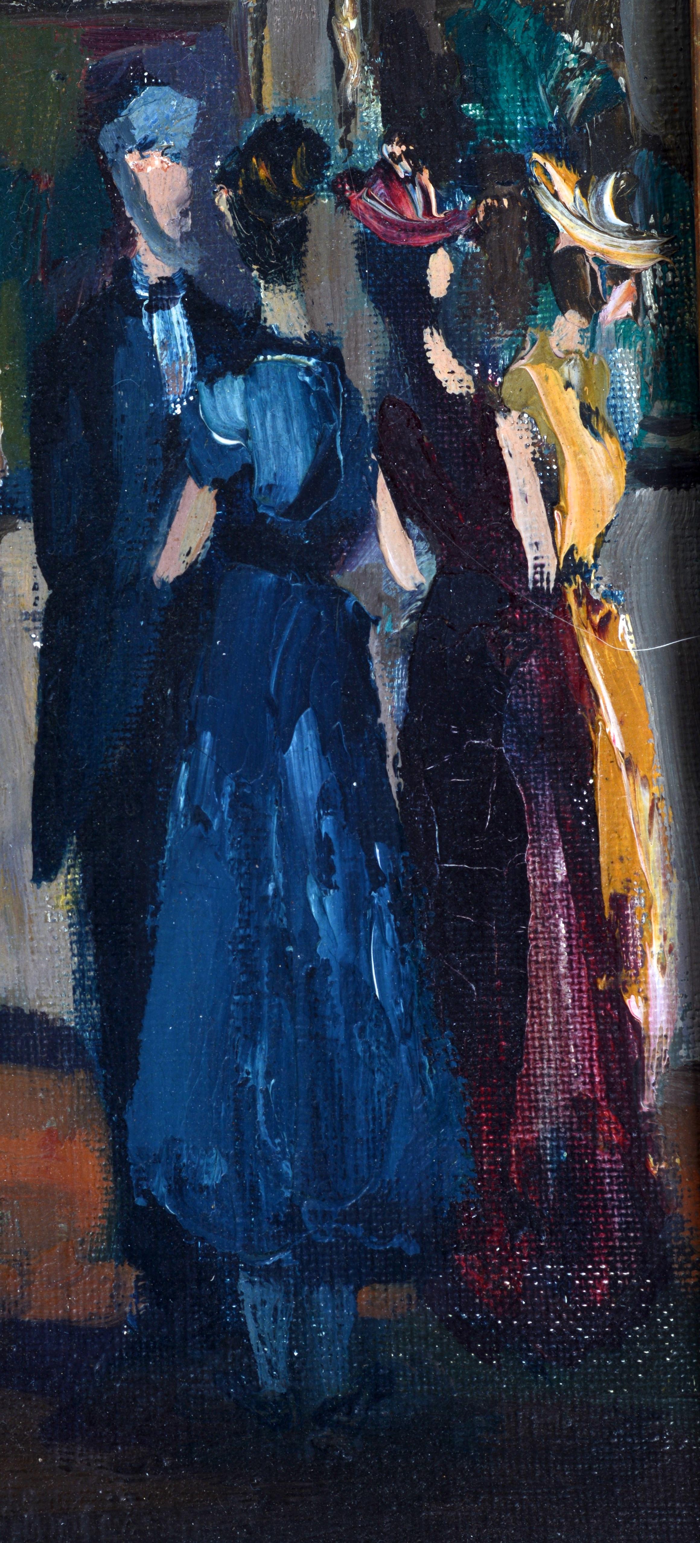 Gerahmtes Ölgemälde auf Leinwand des französischen Künstlers Jerner, „The Opening“, um 1953 (Gemalt) im Angebot