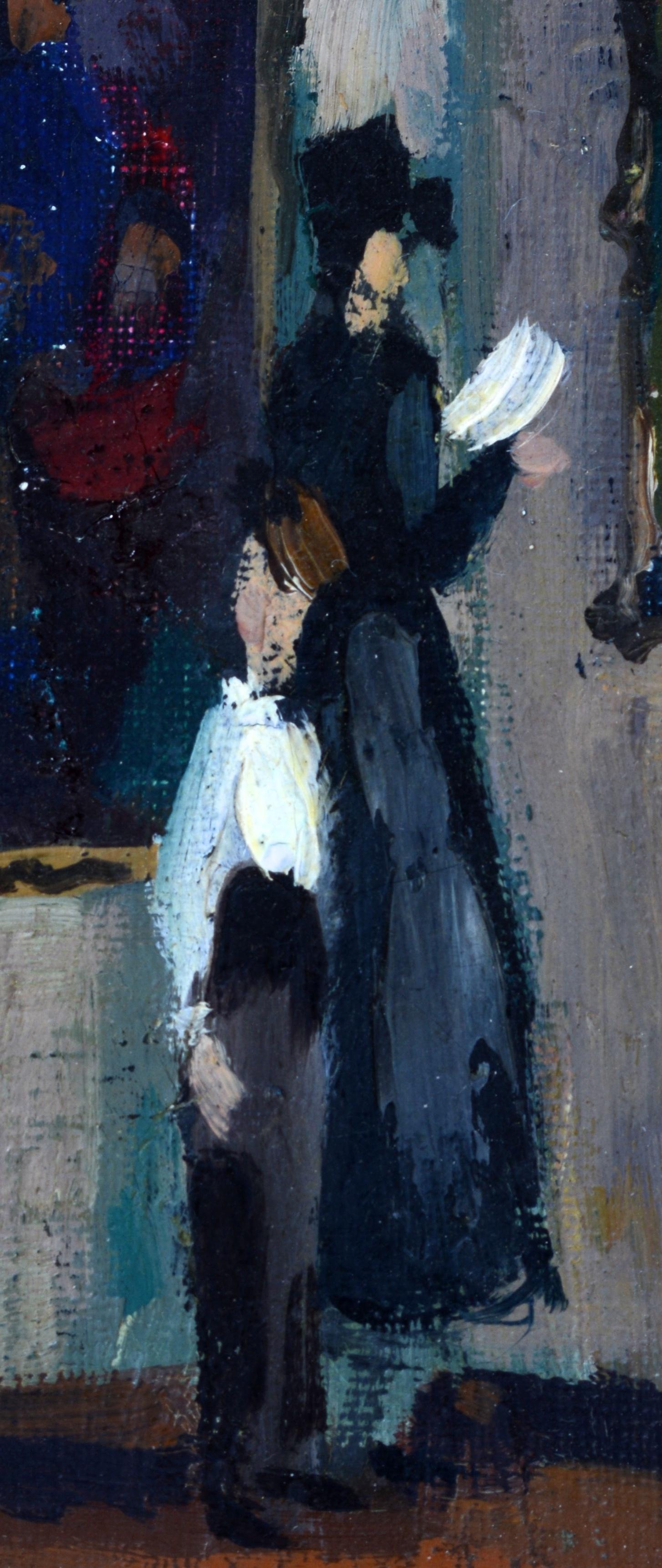 Gerahmtes Ölgemälde auf Leinwand des französischen Künstlers Jerner, „The Opening“, um 1953 im Angebot 1