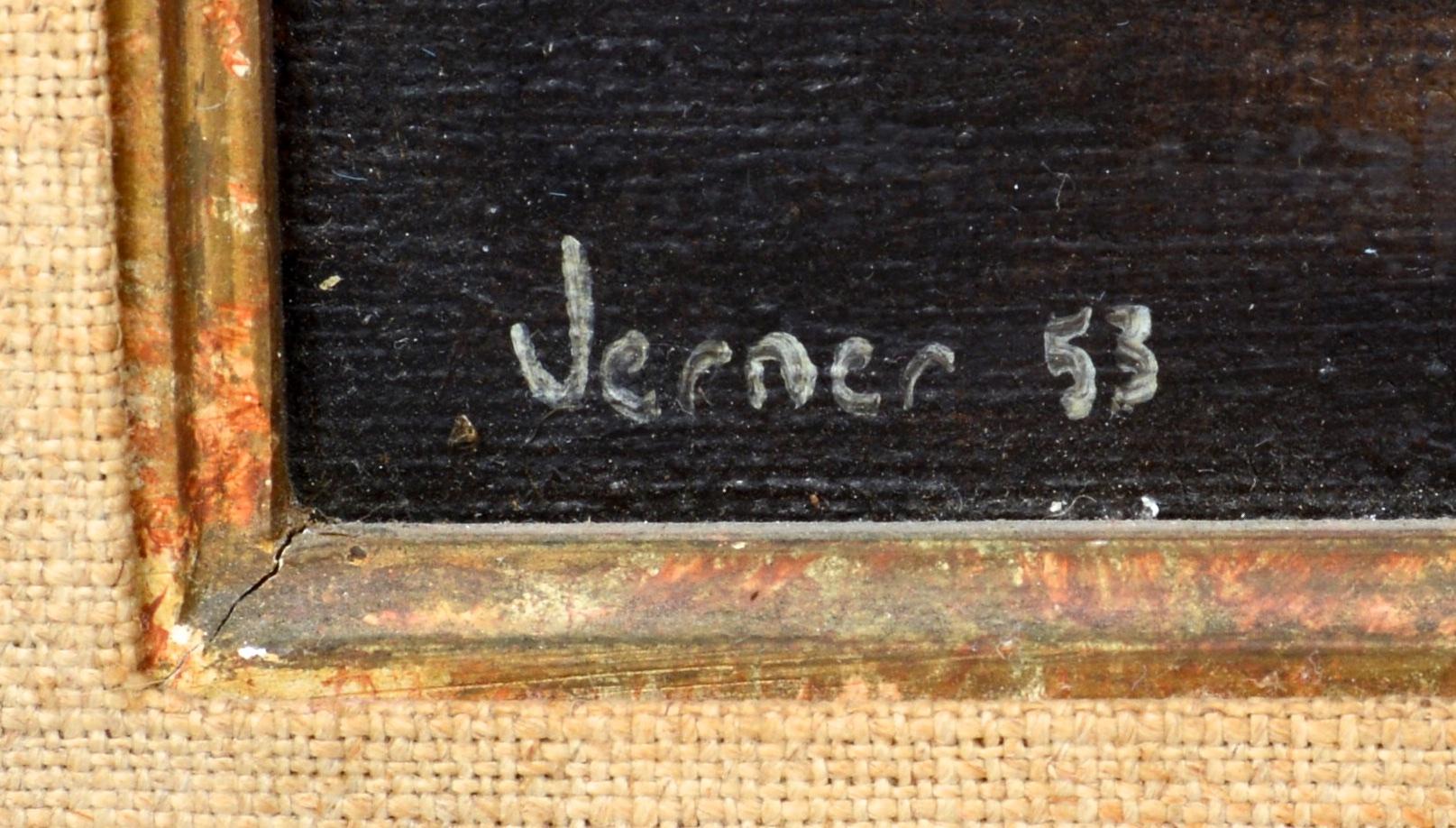 Gerahmtes Öl auf Leinwand von dem französischen Künstler Jerner, 