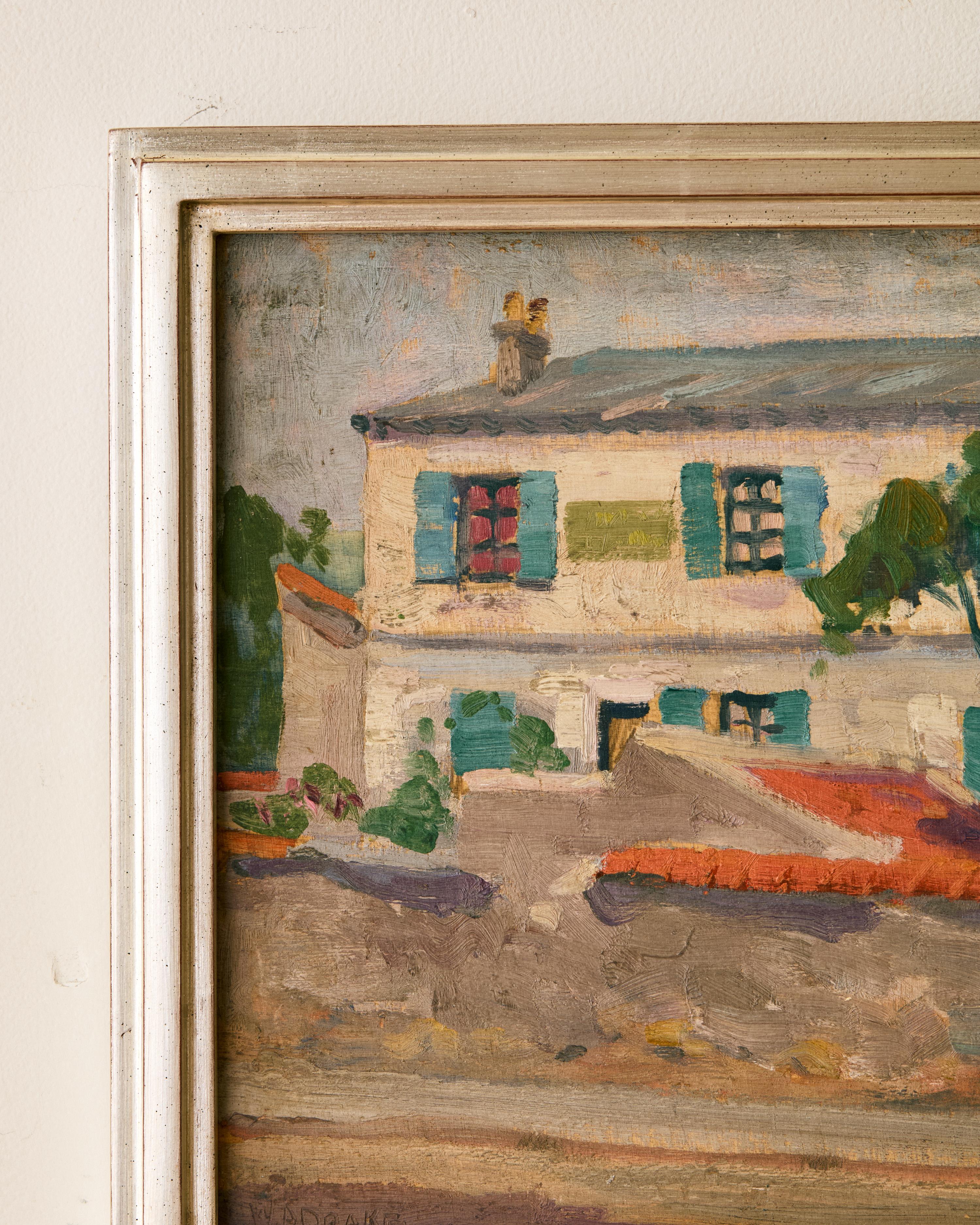 Gerahmtes Öl auf Leinwand von William A. Drake ca. 1930 im Zustand „Gut“ im Angebot in Long Island City, NY