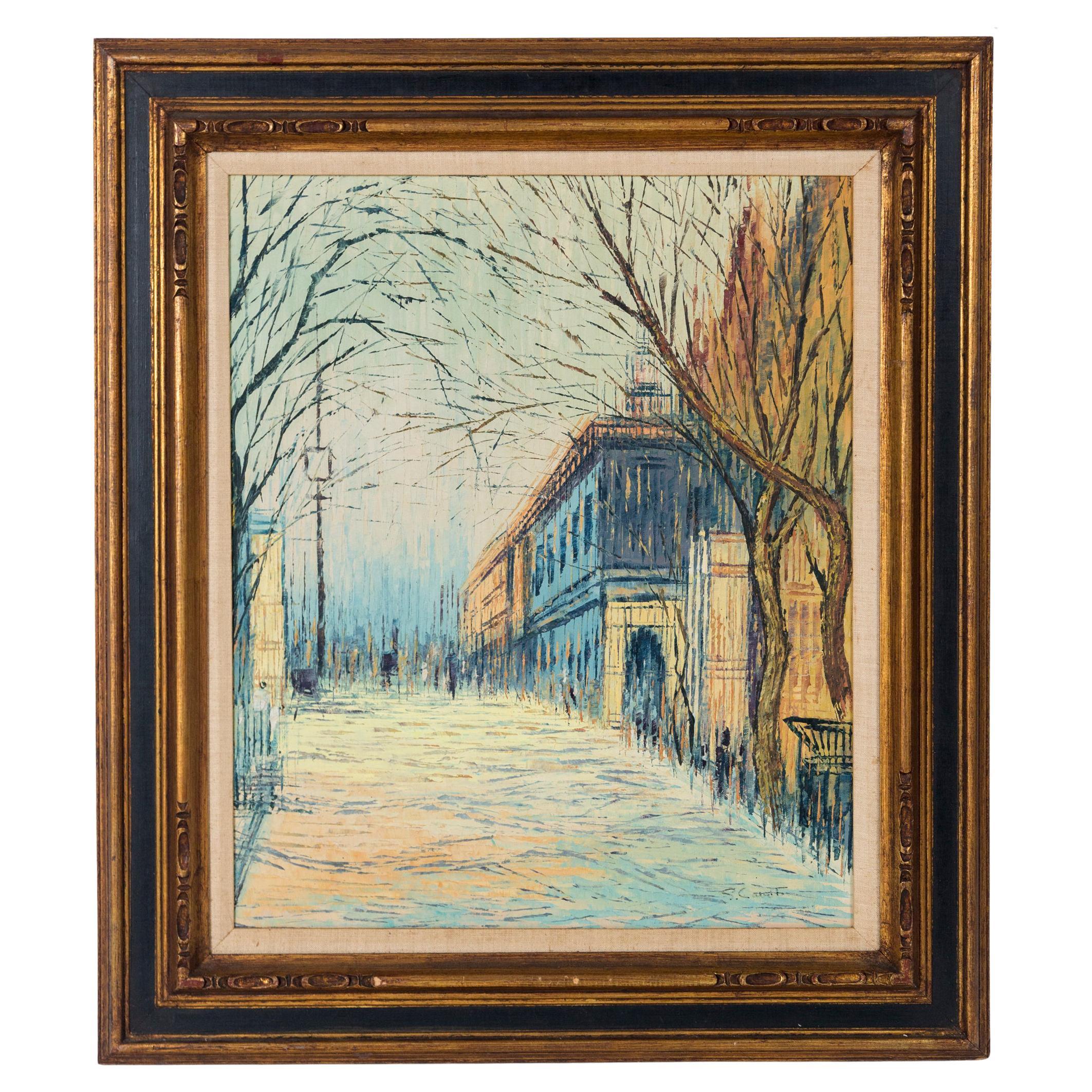 Framed Oil Painting, 'Cityscape', 20th Century