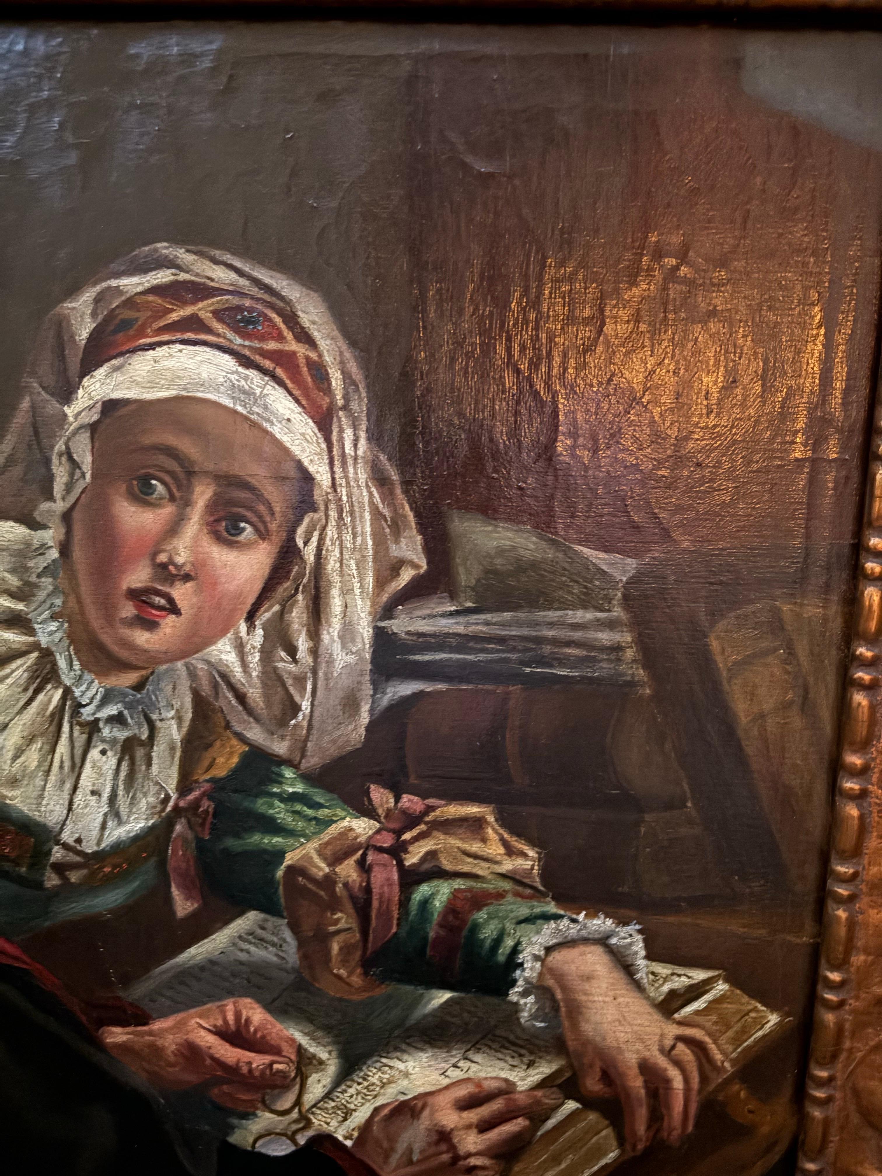 Gerahmtes Öl auf Leinwand Continental 