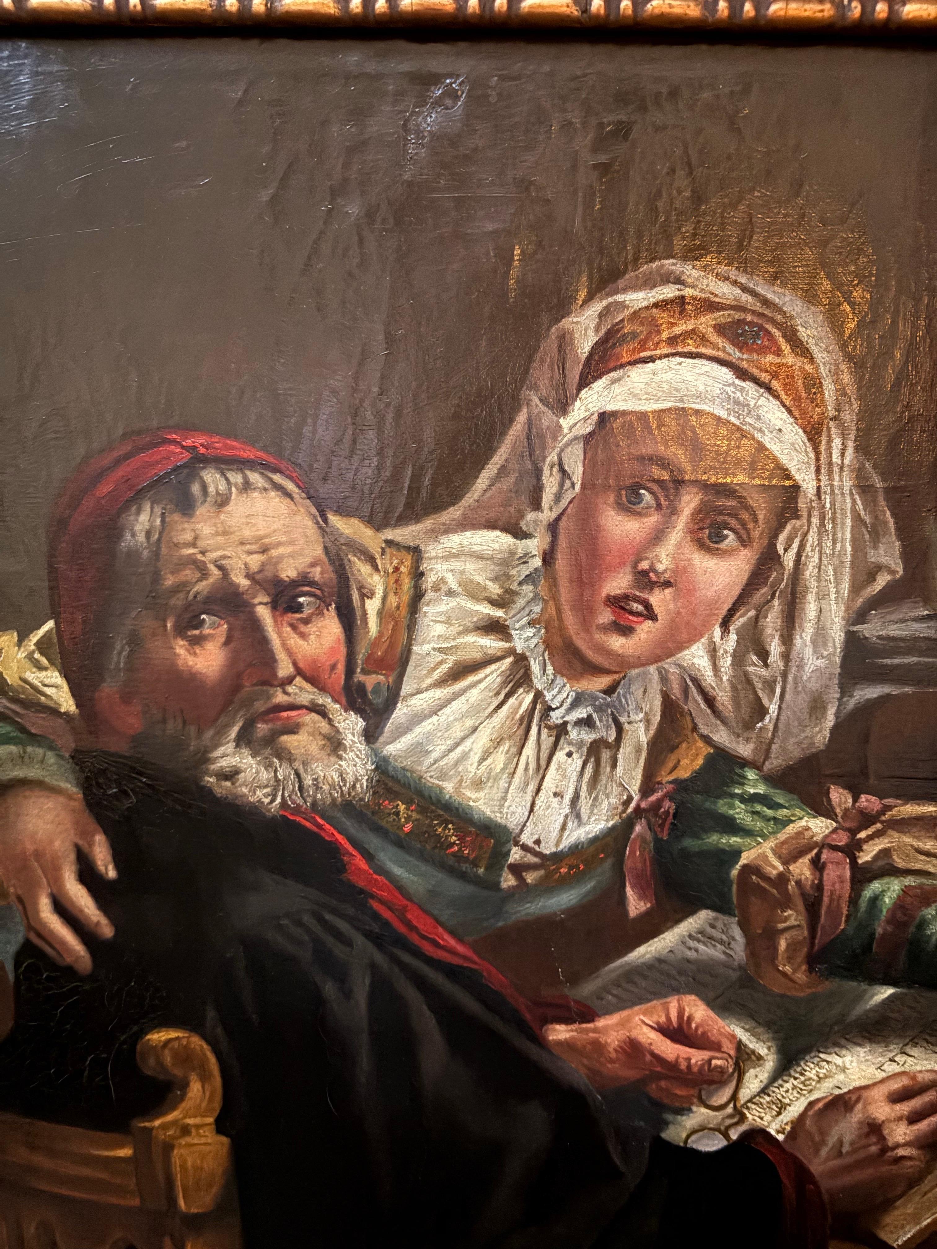 Gerahmtes Öl auf Leinwand Continental 