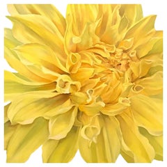 Gerahmtes Ölgemälde auf Leinwand „Delia“ – Delilah-Blume von Shelly Gurton