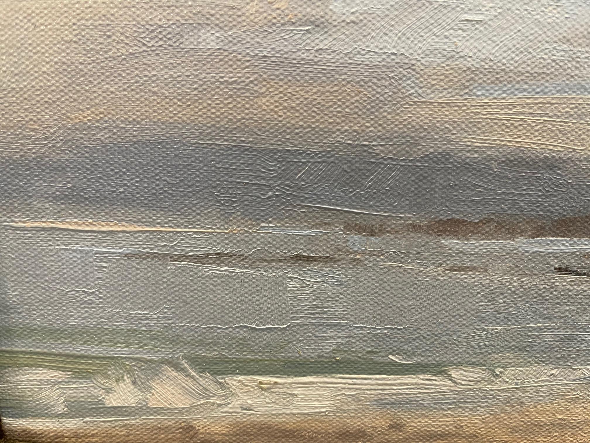 Huile sur toile encadrée «ggy Coastline », Scène océanique de la côte, par Laurel Daniel Neuf - En vente à Savannah, GA