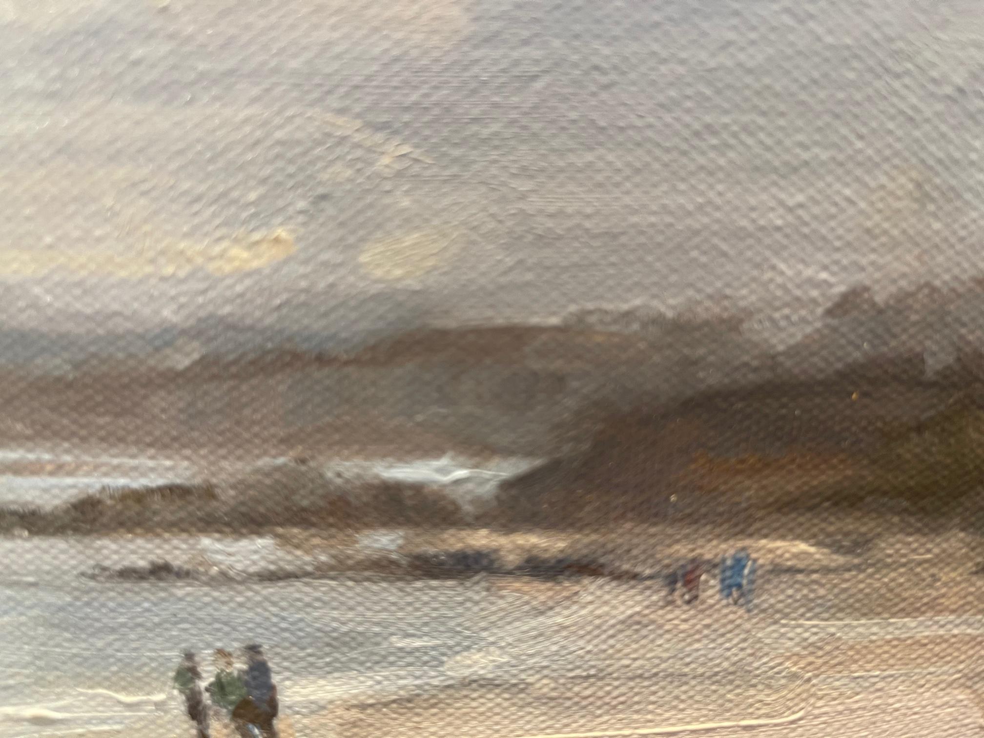 XXIe siècle et contemporain Huile sur toile encadrée «ggy Coastline », Scène océanique de la côte, par Laurel Daniel en vente