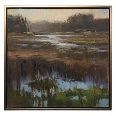 Framed Oil on Canvas "Fortitude" Marsh Scene, Jeff Markowsky