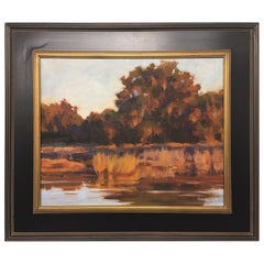 Framed Oil on Canvas "Hot Day, Cool Shadows" Marsh Scene, Mary Segars